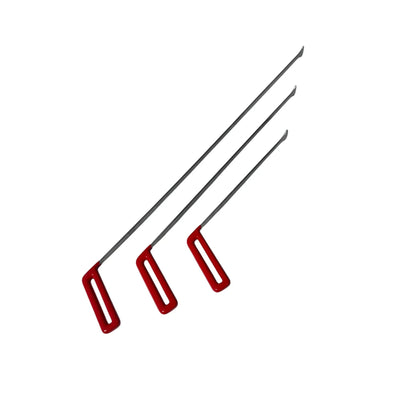 Melvora Edition 3-Piece Whale Tail Tip Steel PDR Tools – Paintless Dent Repair Rods InoxPDR