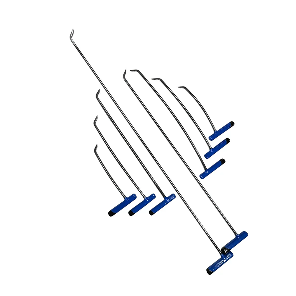 Zanfora Edition 8-Piece Single Bend Sharp Tip Left & Right Steel PDR Tools – Paintless Dent Repair Rods InoxPDR